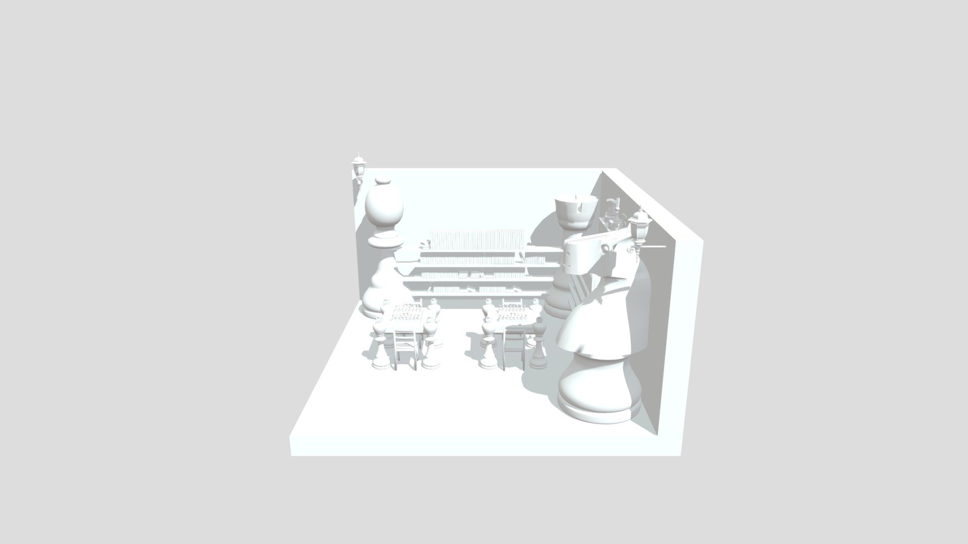 Projeto Quarto Isometrico Xadrez — Sketchfab embed 3D viewer