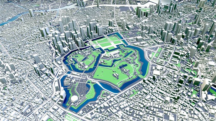 Tokyo 3D City Map 3D Model