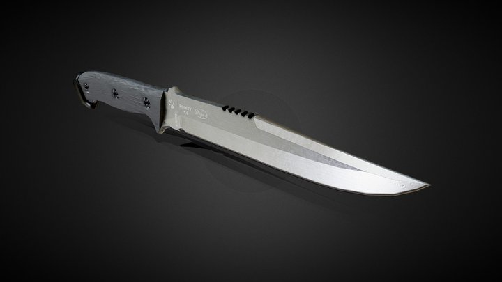 Knife - Low poly modelling and materials Test 3D Model