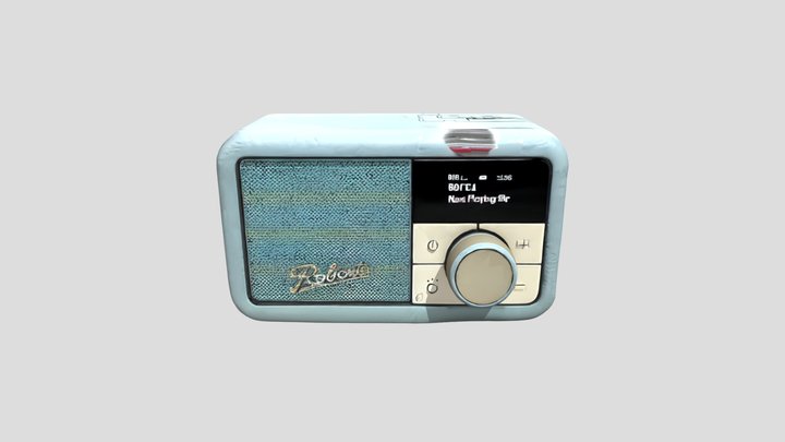 Vintage-style digital radio 3D Model