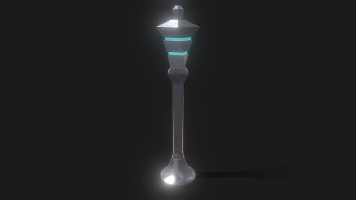 Futuristic lamp post 3D Model