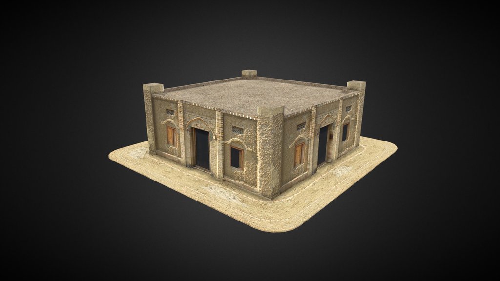 Mud House Tomb Low Poly Village