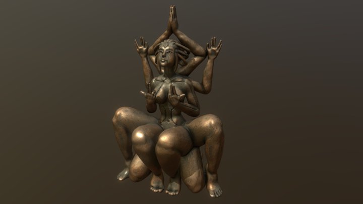 Bronze Idole 3D Model