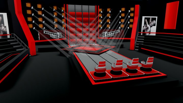 Студия шоу Голос (Сезон 2017-н.в) 3D Model