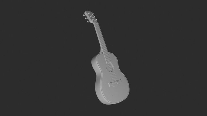Guitar Clay Model 3D Model