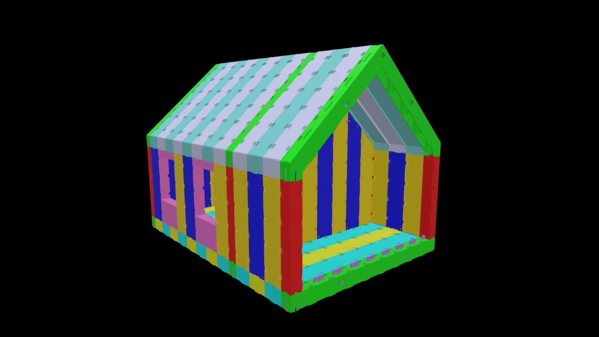 House 4 (edited 4mm MDF laser model)