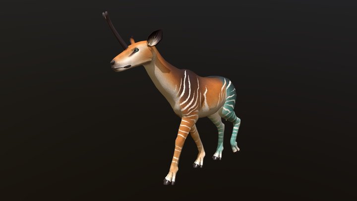Castorian Unicorn - Walk 3D Model