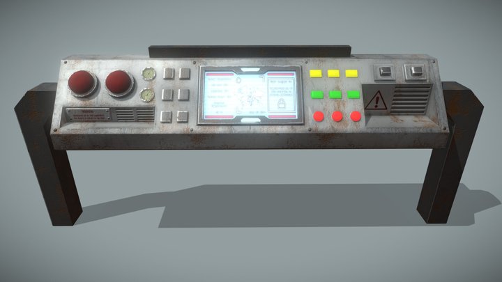 Sci-Fi Computer Console 3D Model