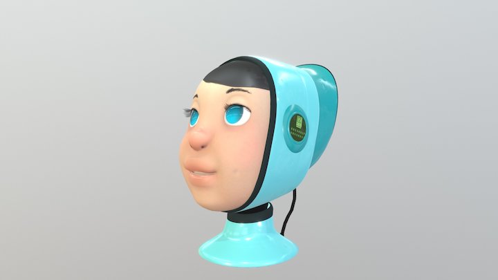Robot Girl: Face Test 3D Model