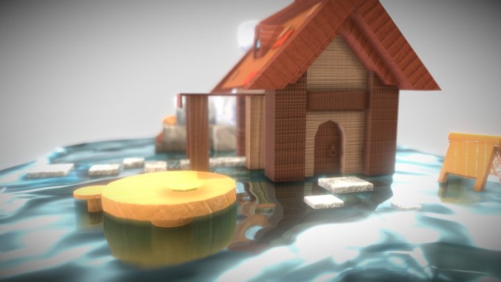 Casa flotante 3D Model
