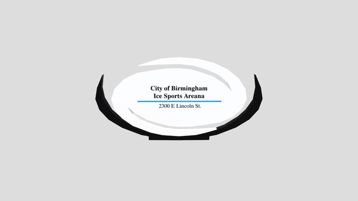BirminghamIceSportsArenaSign 3D Model