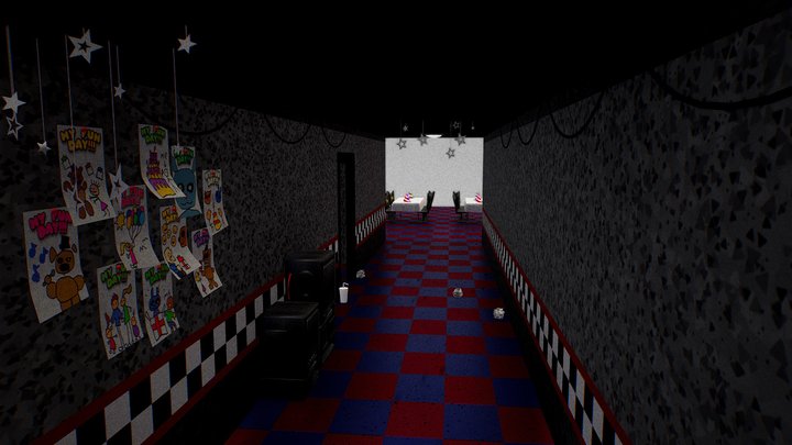 West Hall FNaF 1 3D Model