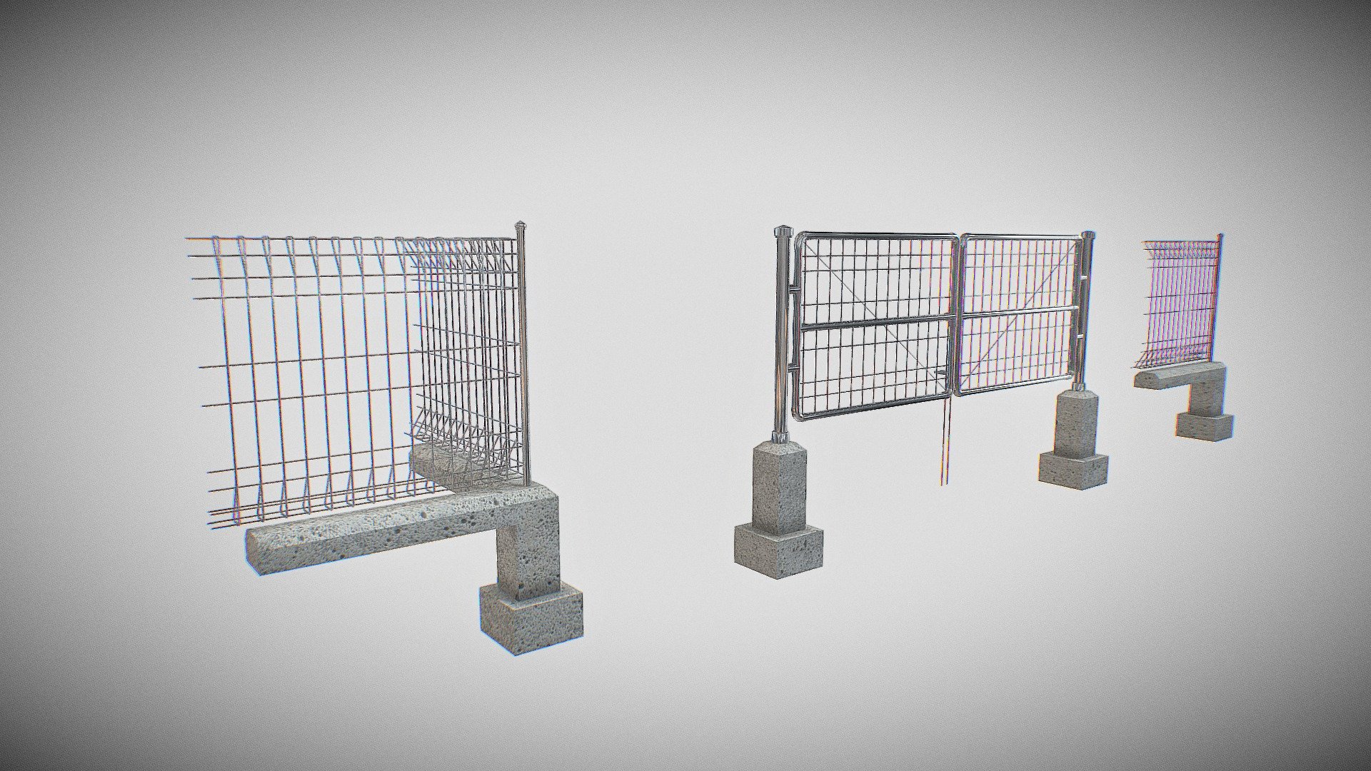 Steel Fence - Download Free 3D Model By Asyraaf Ahmadi (@asyraaf ...