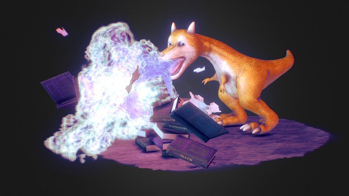 Dragon destroy my homework #DestructionChallenge 3D Model