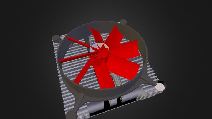 Rosewill CPU Cooler scale 3D Model
