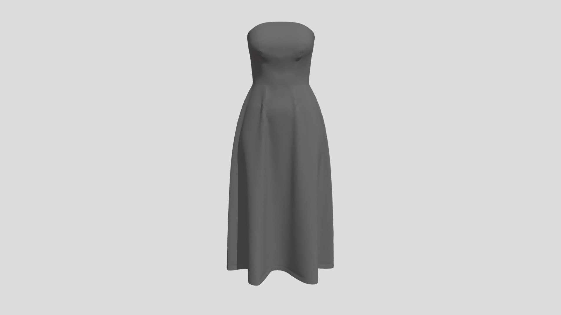 Strapless Dress - Buy Royalty Free 3D model by najdmie [05b5cbb ...