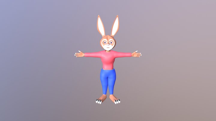 Bunny Character 3D Model