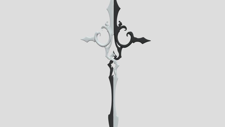 Scissors fantasy weapon 3D Model