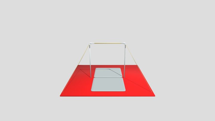 Gymnastic High Bar Training 3D Model