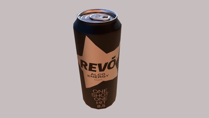 A can of black Revo