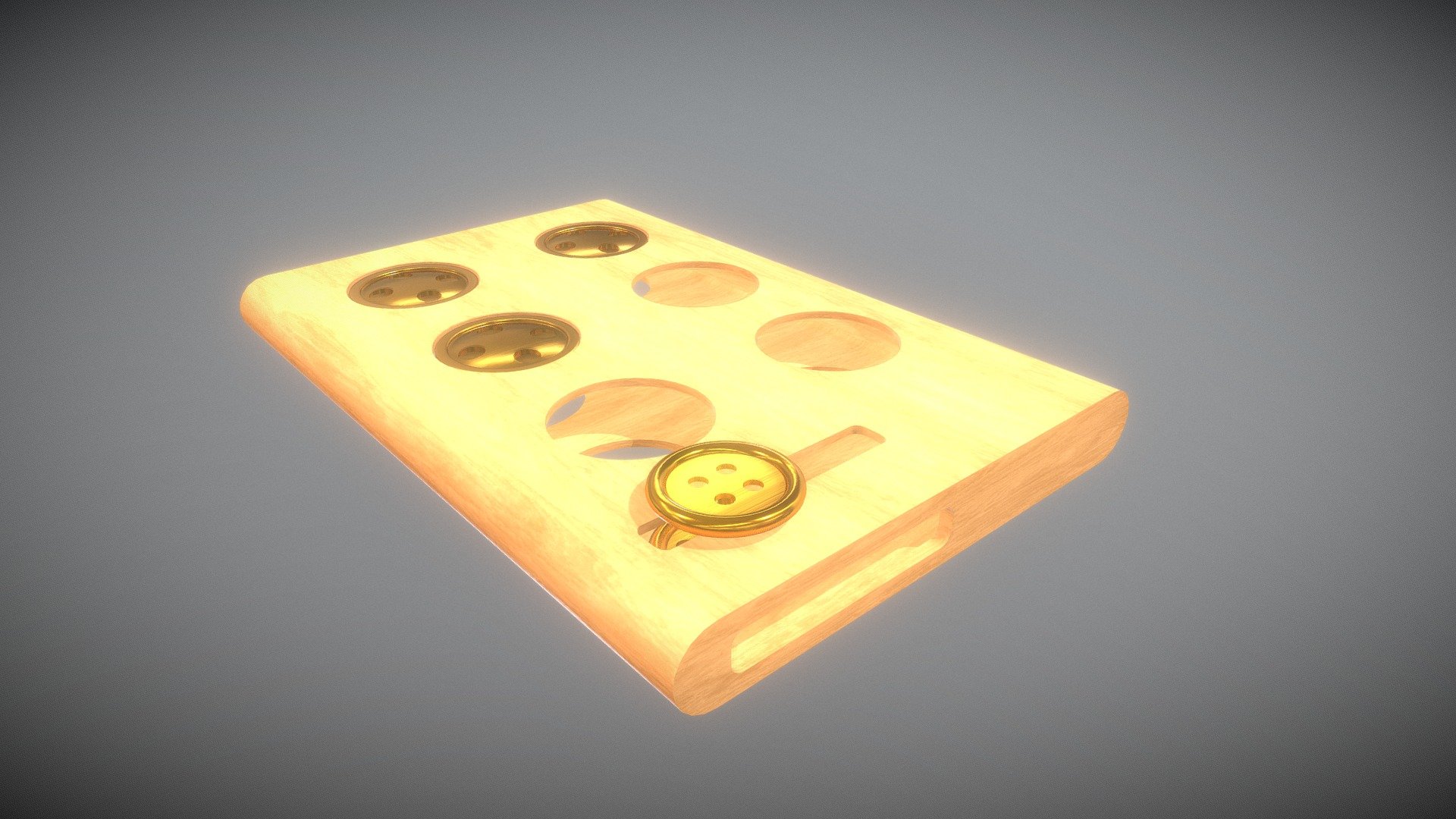 Replacement button case - wood