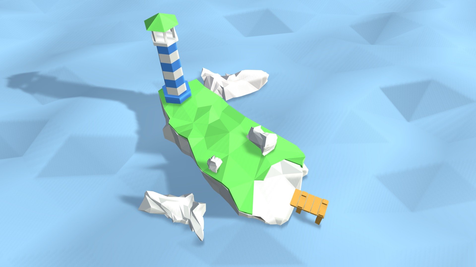 3D Low Poly Lighthouse