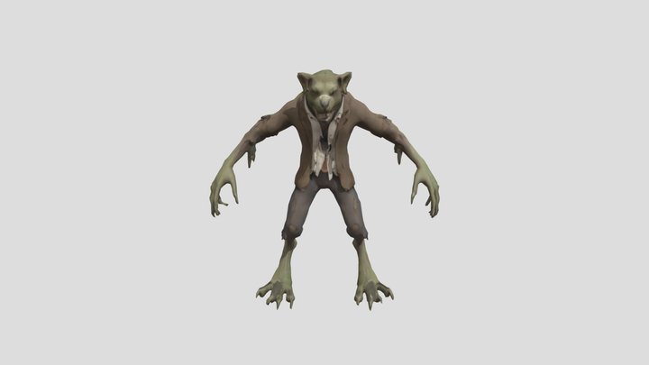 The Ragged Gentleman Zombie 3D Model