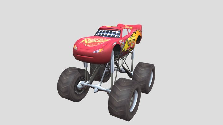 Monster Truck Lightning McQueen (GCN) 3D Model