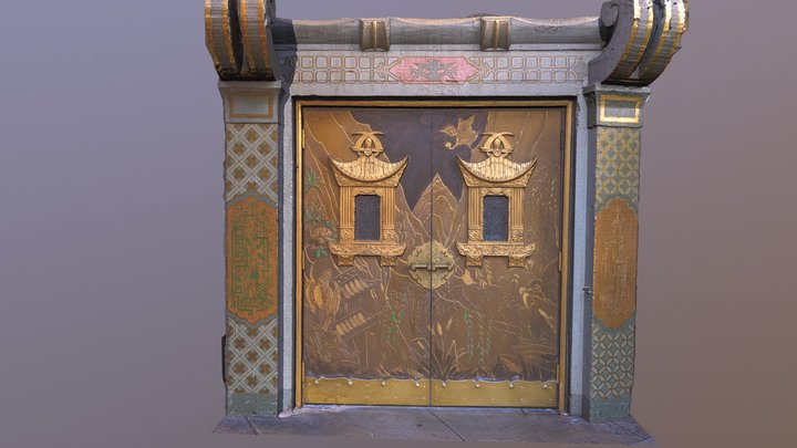 Hollywood  Chinese Theatre Main Entrance Doors 3D Model