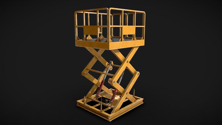Scissor Freight Lift I 3D Model