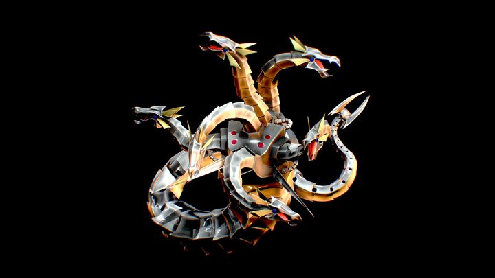 Yu-Gi-Oh GX - Chimeratech Overdragon 3D Model