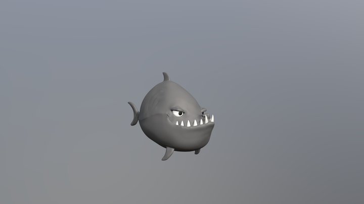 Shark Sculpt, Decimated 3D Model