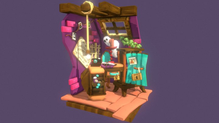 DAE Crib - Paranormal Enthusiast's Corner 3D Model