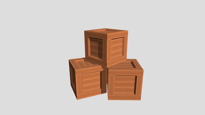 Crate Pile 3D Model