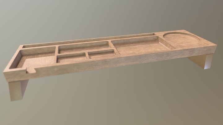 A Small Front desk 3D Model