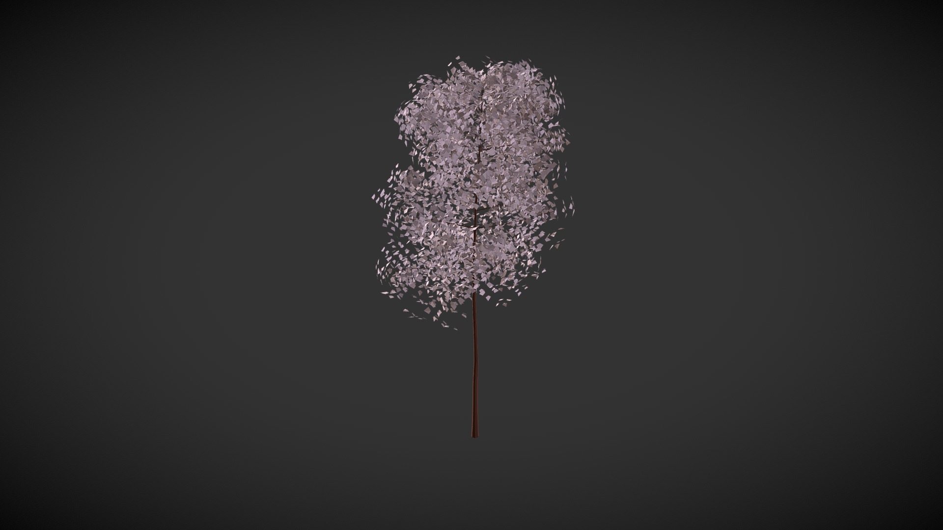 3D model Pink Leaf Tree - This is a 3D model of the Pink Leaf Tree. The 3D model is about a tree with purple flowers.