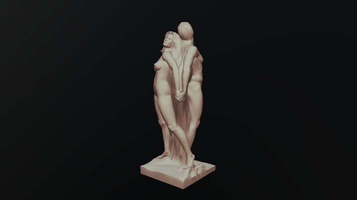 Man and Woman Fine Art Sculpture 3D Model
