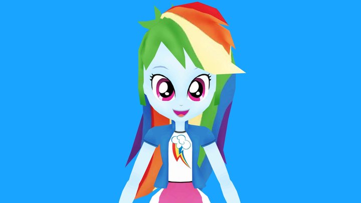 MLP Gameloft EG Rainbow Dash 3D Model