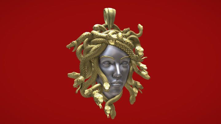 medusa medalla 3D Model