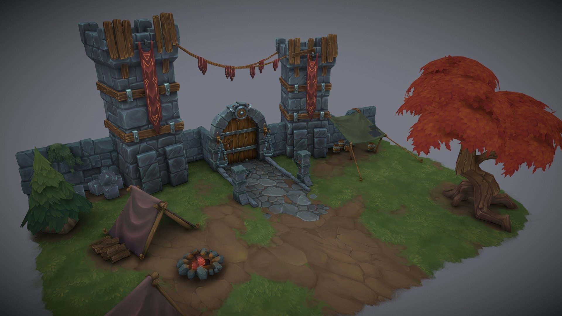 Main Gate — Sketchfab embed 3D viewer