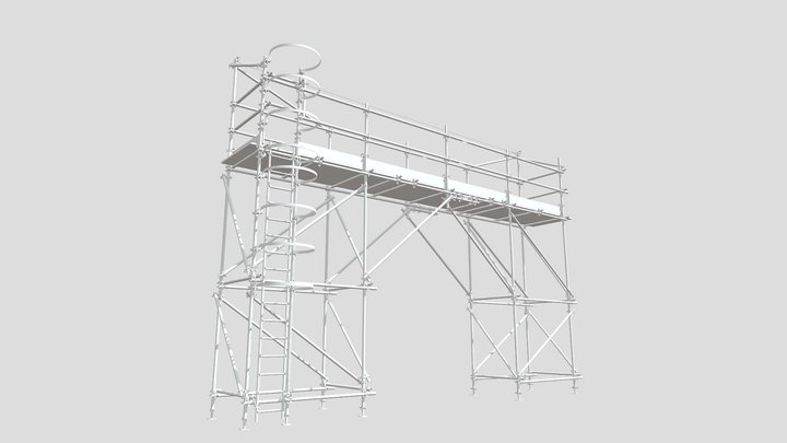 Projeto Exemplo - Andaime Passarela 3D Model