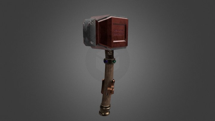 Medieval Forging Hammer. 3D Model