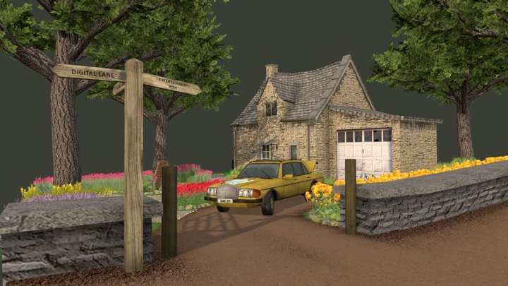 DAE Diorama - Grandma's House 3D Model