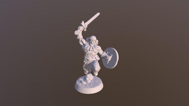 Classic Barbarian W Base1 0 3D Model