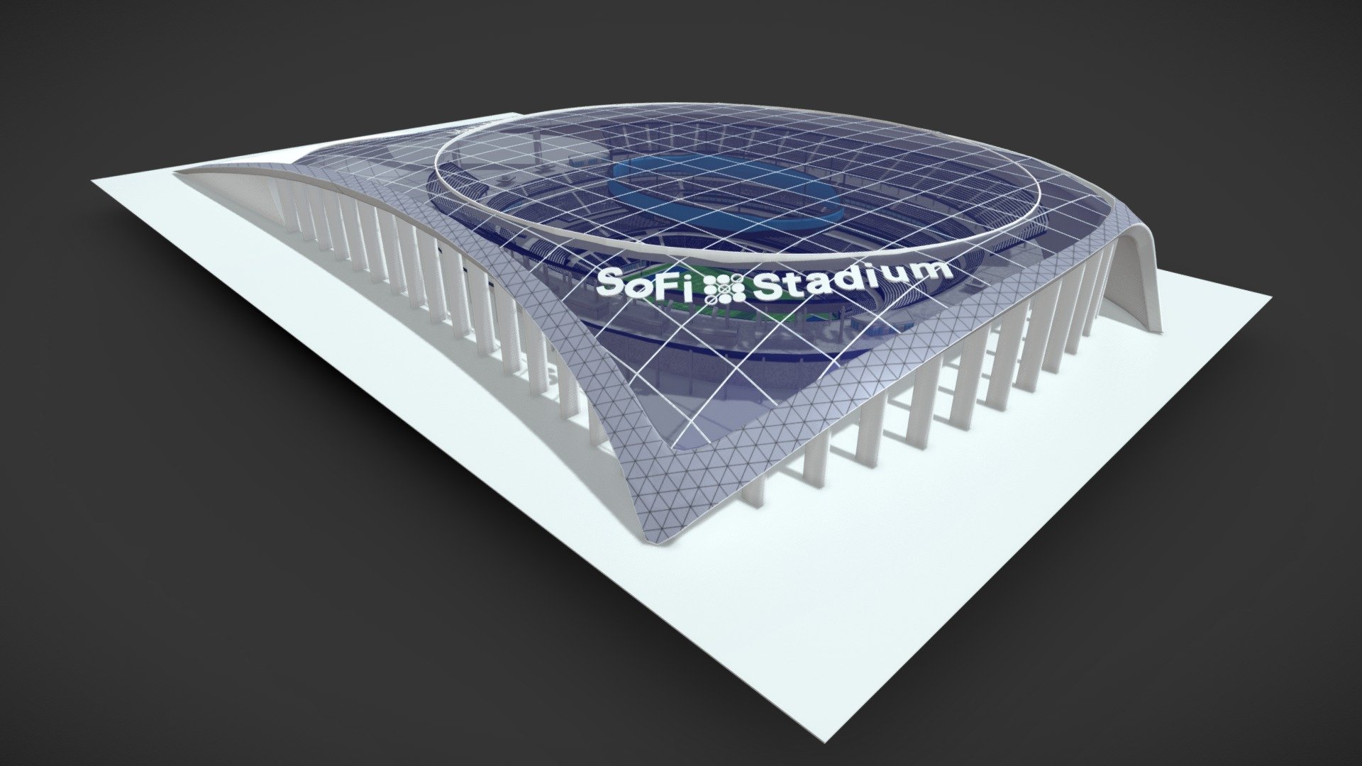 SoFi Stadium 3D Buy Royalty Free 3D model by Shin Xiba 3D (Xiba3D
