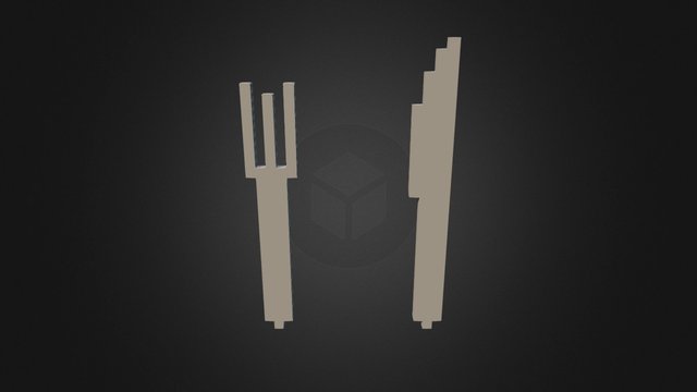 Knife and Fork 3D Model