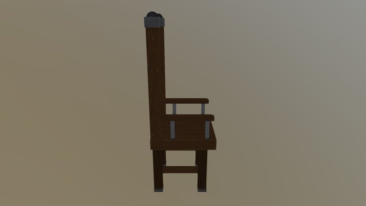 Simple Painted Chair 3D Model