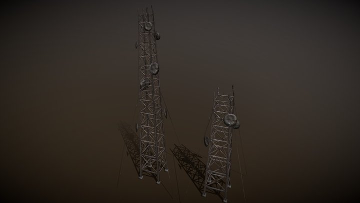 Radio Towers 3D Model