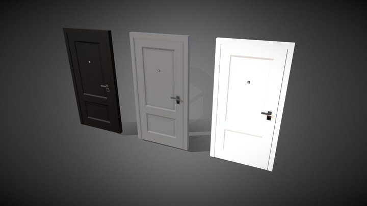 Metal Door collection 3D Model