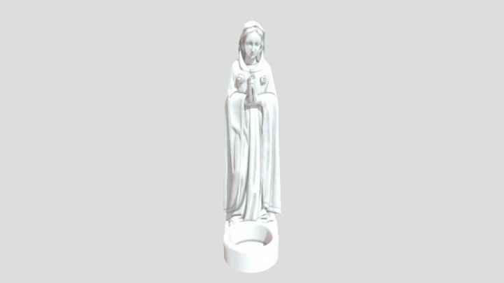 Virgem Maria com Vela_stl 3D Model